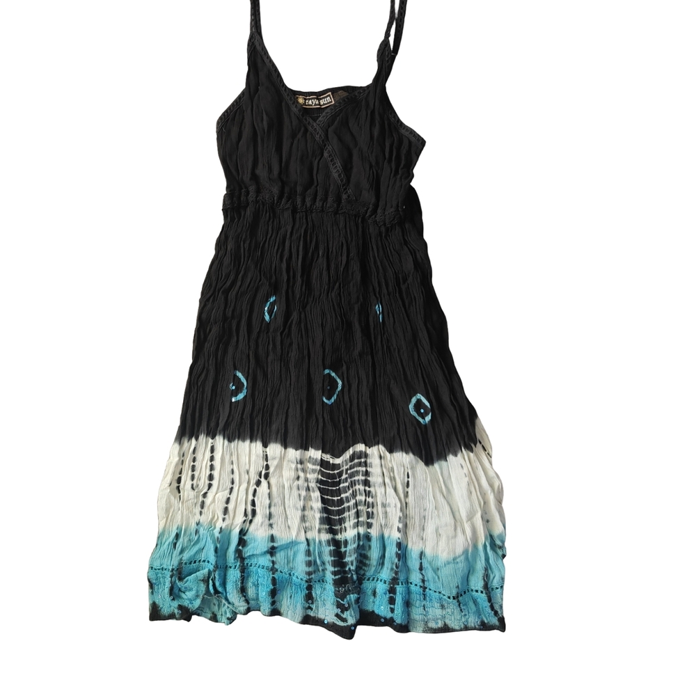 Raya Sun Black and White Striped Dress